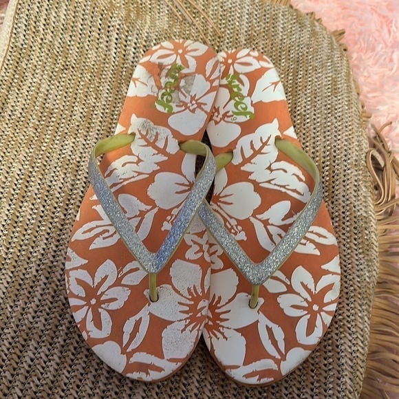 REEF Cushion Flip Flops sandals thongs women’s 9 glitter comfy flats fun sandal - Picture 3 of 6